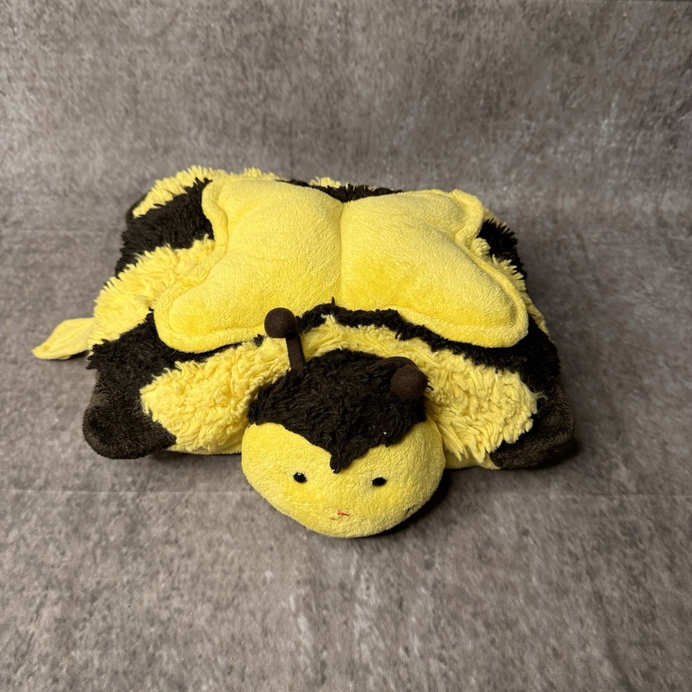 2010 Pillow Pet Pee Wee Bumbly Bumble Bee Yellow & Brown Animal Plush READ